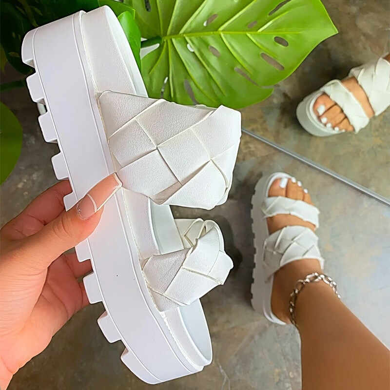 Women's Sandals Summer Flat Shoes 2023 Female Casual Wedge Slides Sandal Woman Platform Shoes Ladies Outdoor Beach Footwear