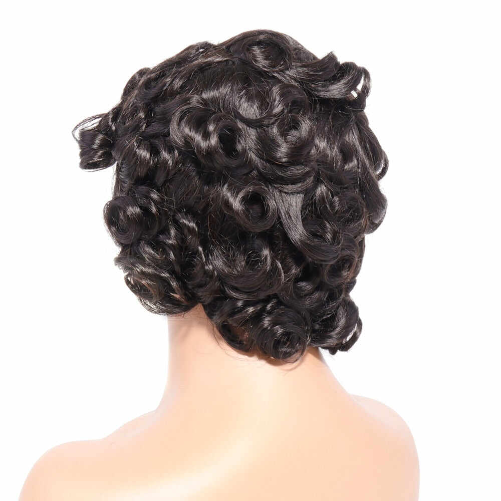 Bouncy Curly Fringe Wig