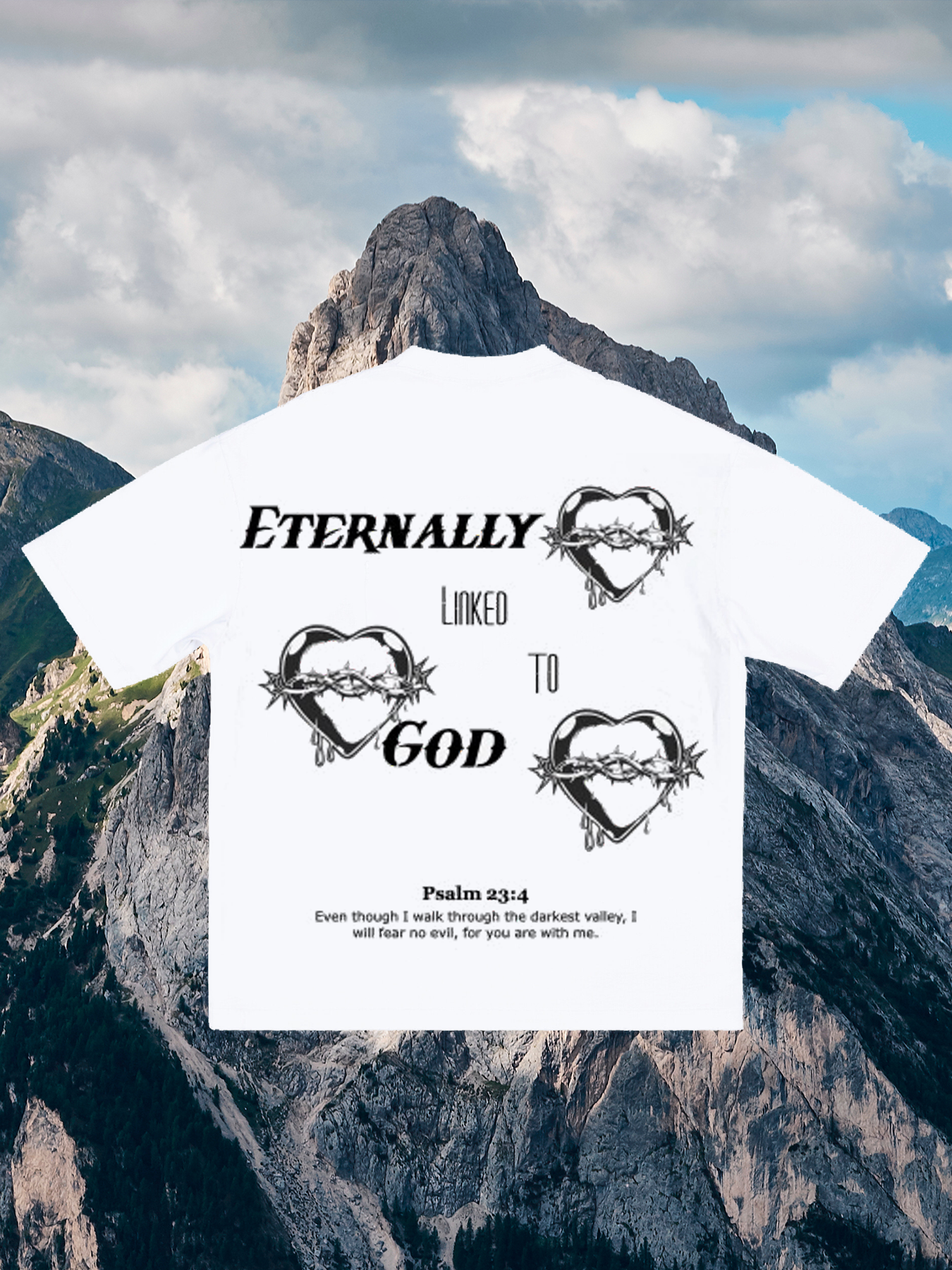 Eternally Linked To God Print T-shirt