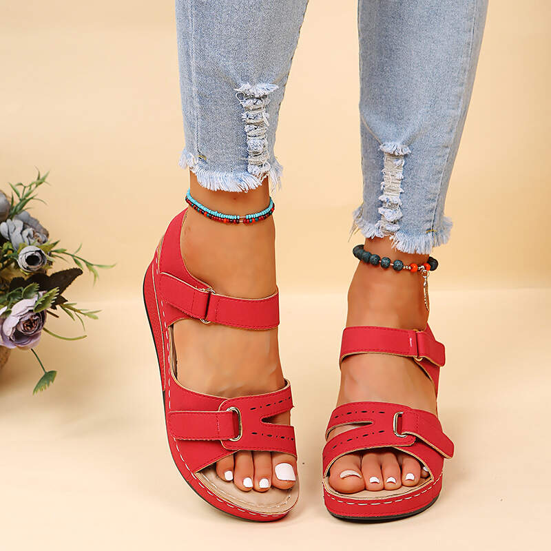 Retro Sewing Buckle Strap Sandals