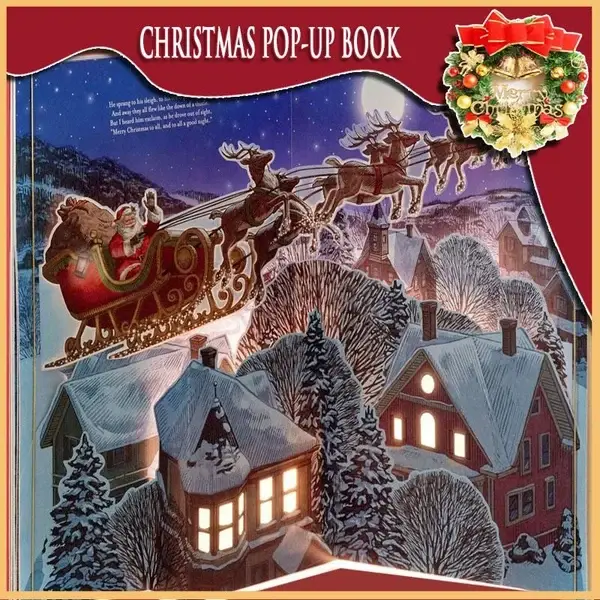 🎁 The Night Before Christmas Pop-Up Book(Light & Sound)