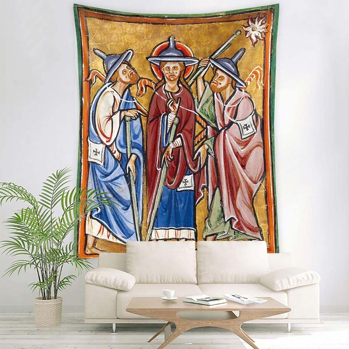 Medieval Painting Wall Tapestry Art Decor