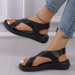 Women's Velcro Low Heel Sandals