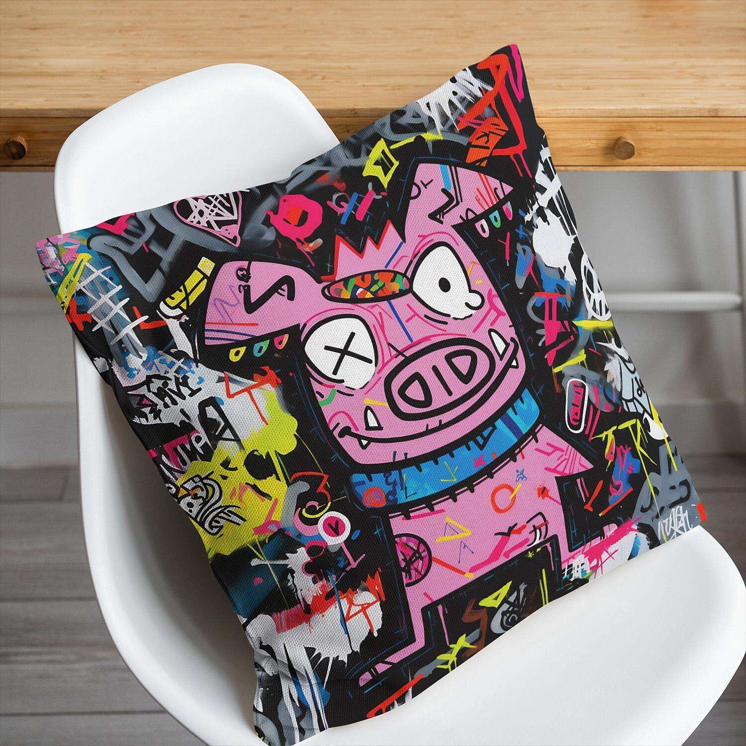 Graffiti Pig Pillow Cover 4PC