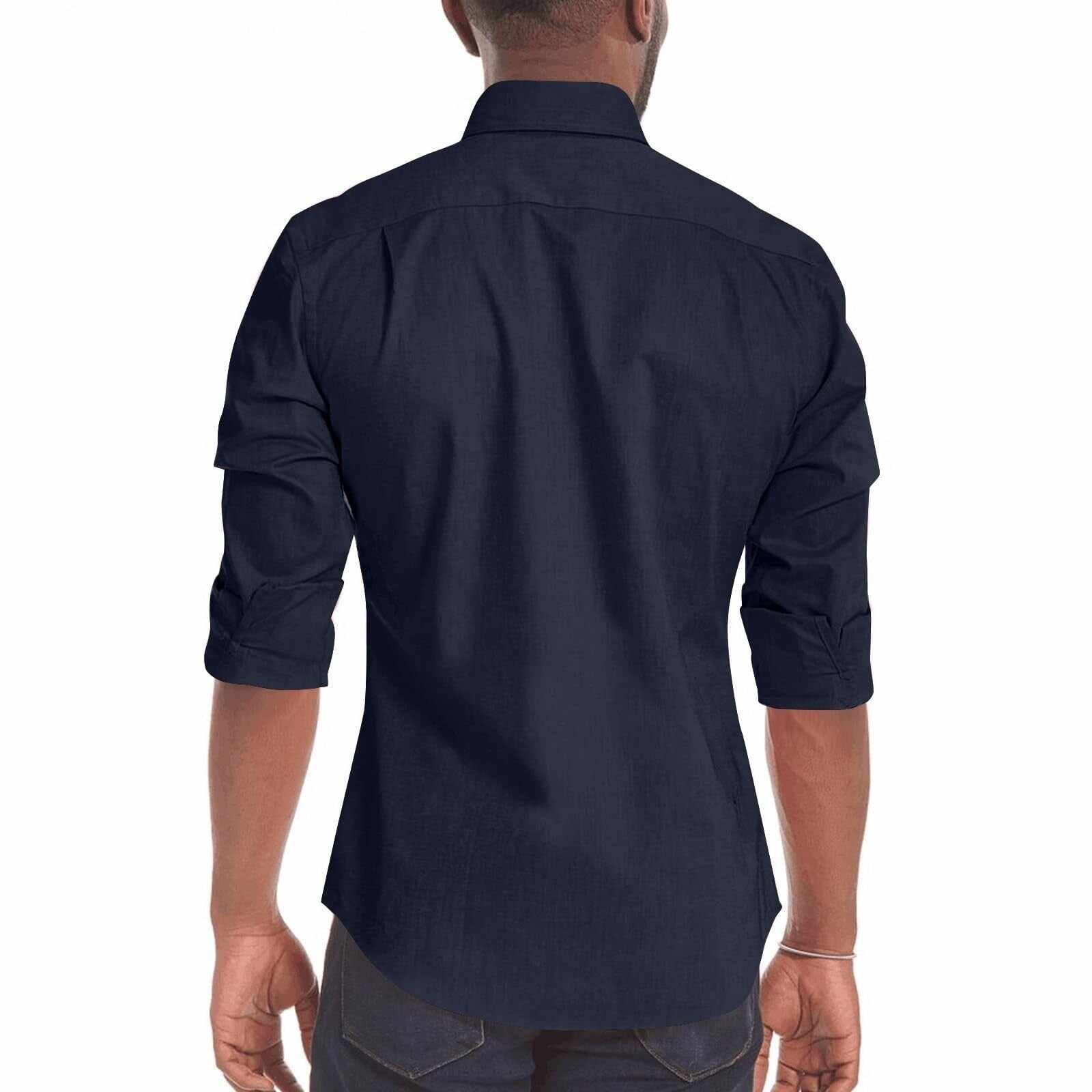 Men's Oxford Solid Color Zip Shirt-Buy 3 and get free shipping