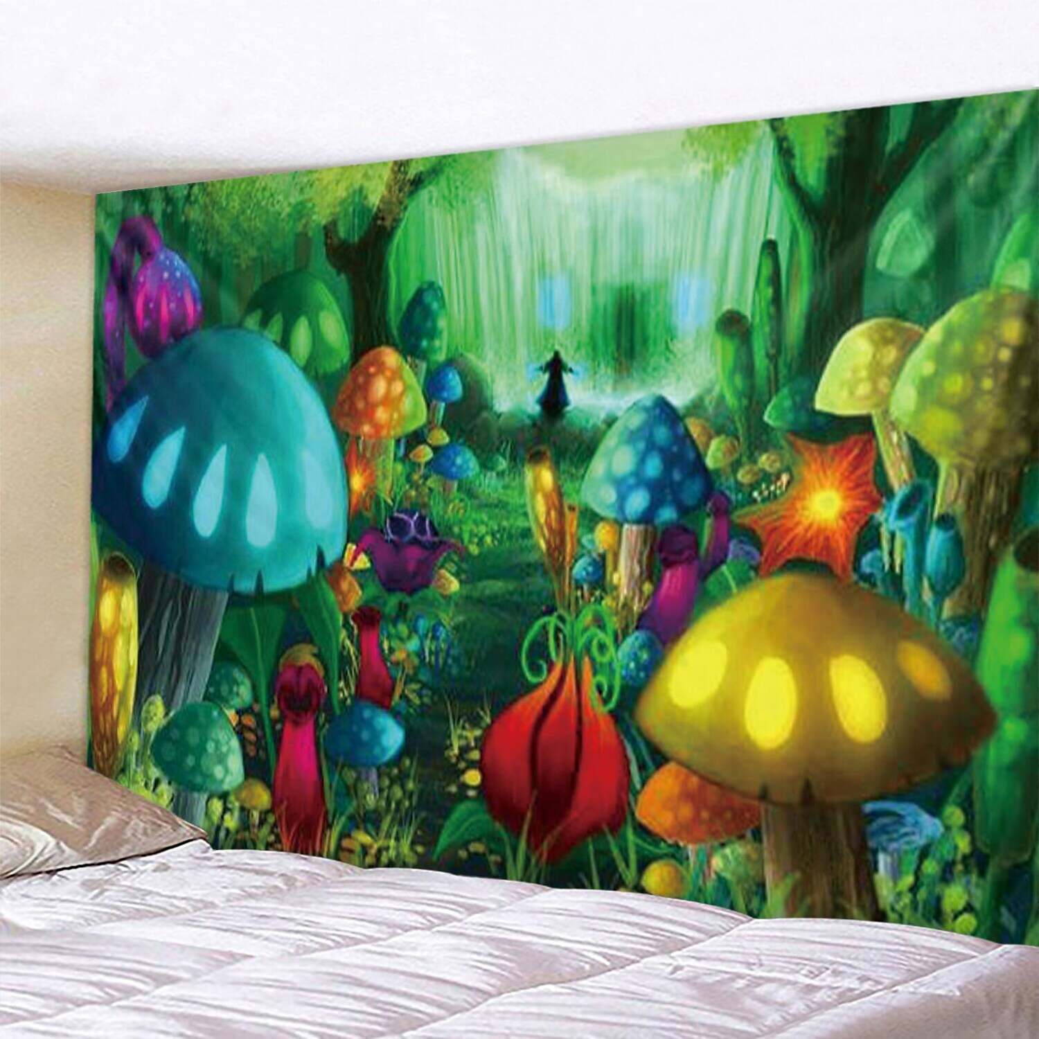 Trippy Mushroom Wall Tapestry Art Decor