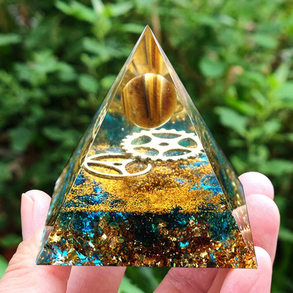 Tree of Life Crystal Energy Orgonite Pyramid