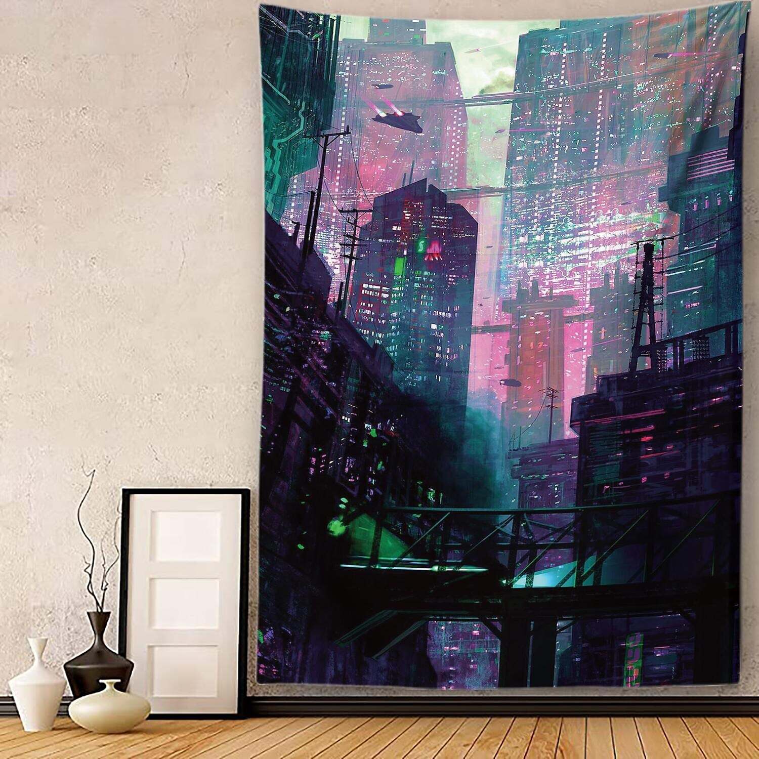 City Wall Tapestry Art Decor Photograph Backdrop