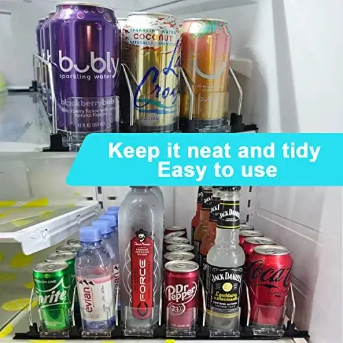 🍹Self-Pushing Drink Organizer for Fridge- 50% OFF