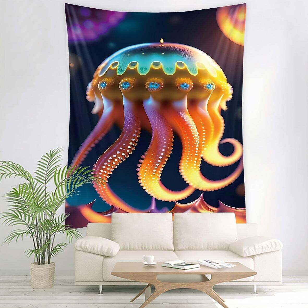 Jellyfish Ocean Wall Tapestry Art Decor