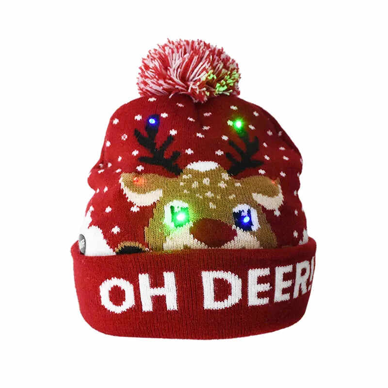 Early Christmas Sale 50% OFFChristmas Theme LED Beanies - Buy 4 Get 1 Free