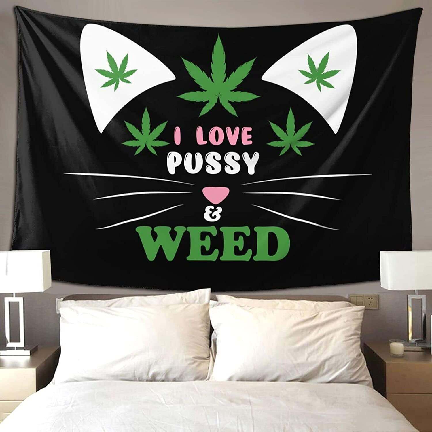 Weed Wall Tapestry Trippy Art Decor Photograph Backdrop