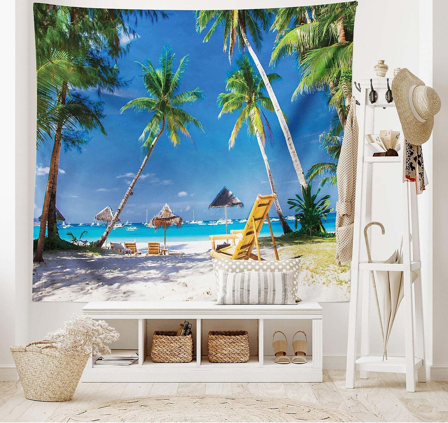 Beach Theme Wall Tapestry Art Decor Photograph Backdrop