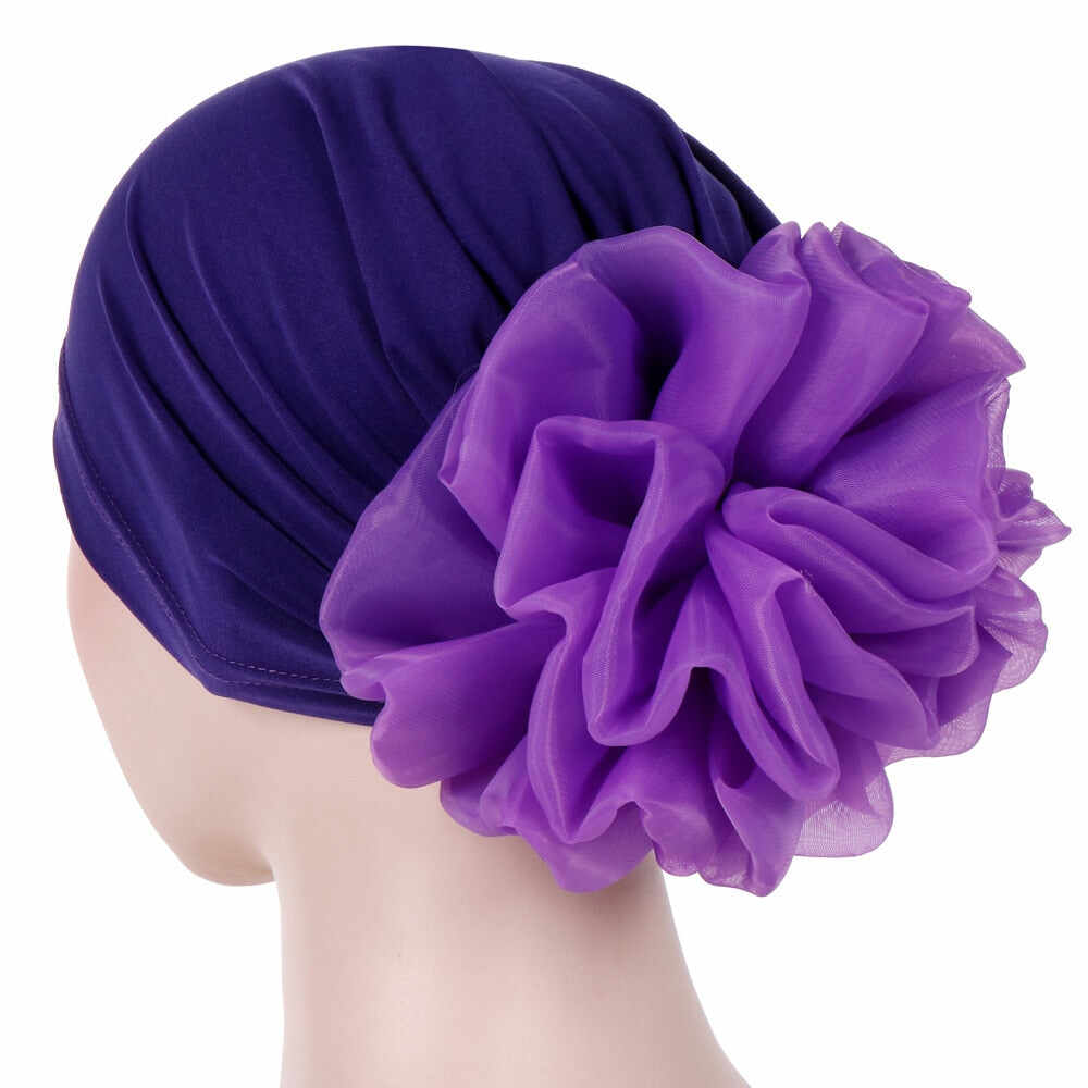 Woman Big Flower Turban Hair Accessories