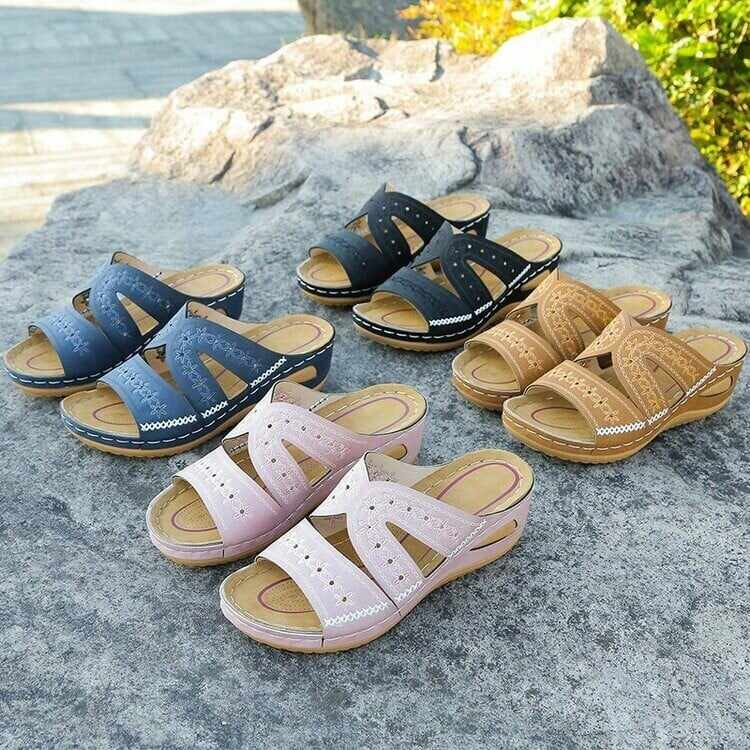 Women Non-slip Sandal Soft Open Toe Large Size Breathable hills Sandals