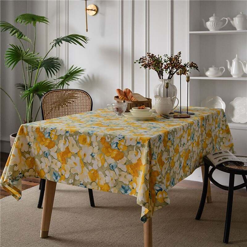 Pastoral Tablecloth Cotton Linen Fabric Table Cloth