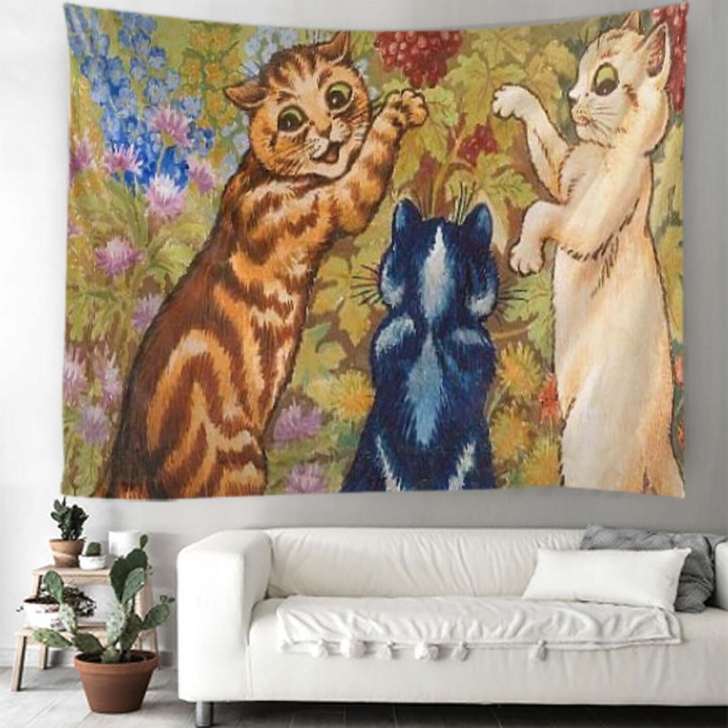 Funny Animal Large Wall Tapestry Cat Art Decor