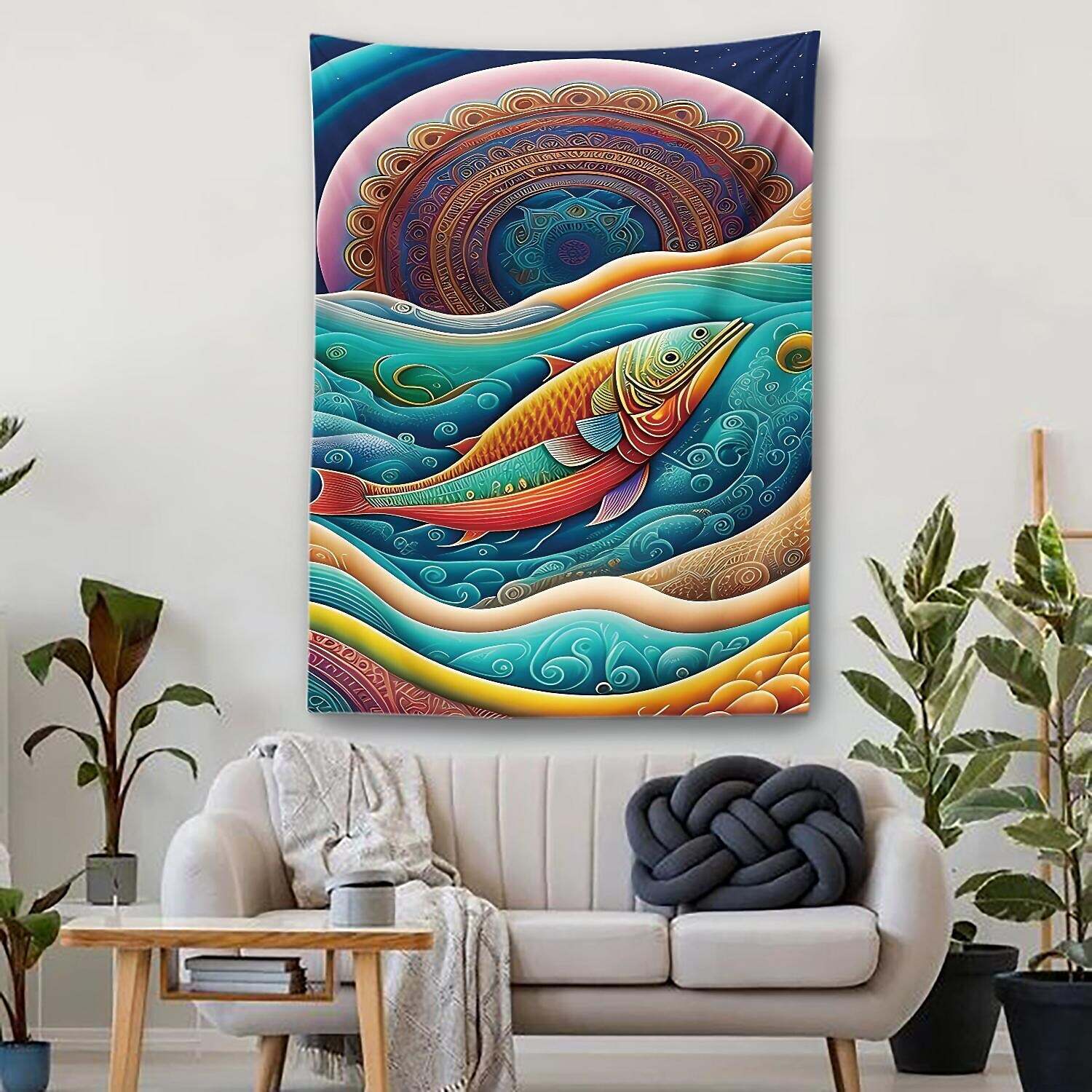 Fish Ocean Wall Tapestry Art Decor