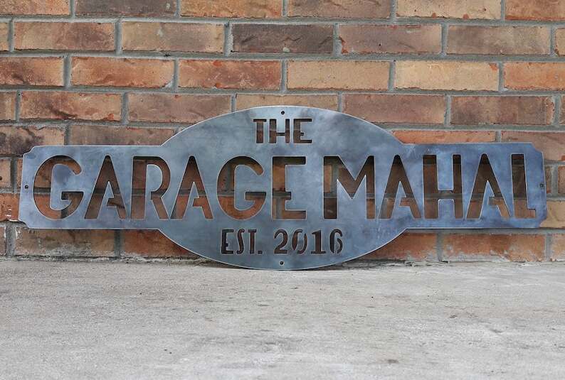 Custom Metal Sign - Personalized Gifts - Wall Art - Wall Decor - Personalized Garage Wall Art - Man Cave Decor - Garage Mahal - Best Gifts