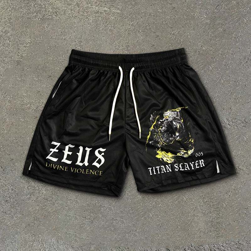 Men's Zeus Print Mesh Shorts