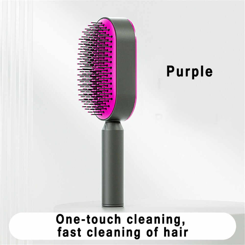 Massage Comb Hair Brush Air Cushion One-Key Self Cleaning Hair Comb Professional Detangling Scalp Air Bag Combs For Hair