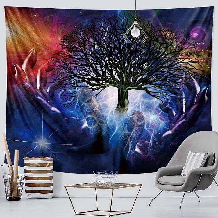 Trippy Large Wall Tapestry Tree of Life