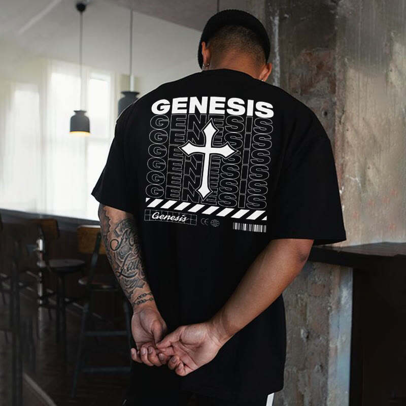 Genesis Cross Print Short Sleeve T-shirt