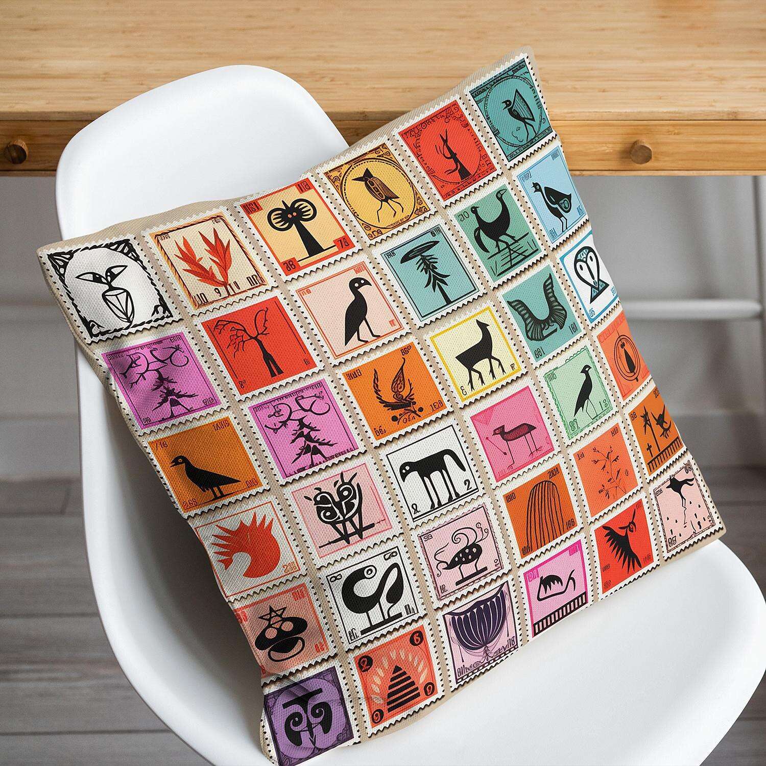 Stamp Collection Pillow Cover 1PC