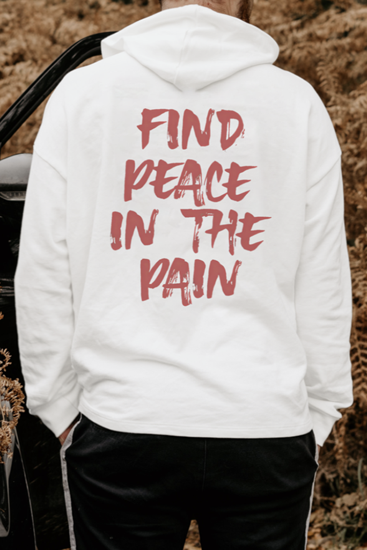 Find Peace in The Pain Printed Men's All-match Hoodie