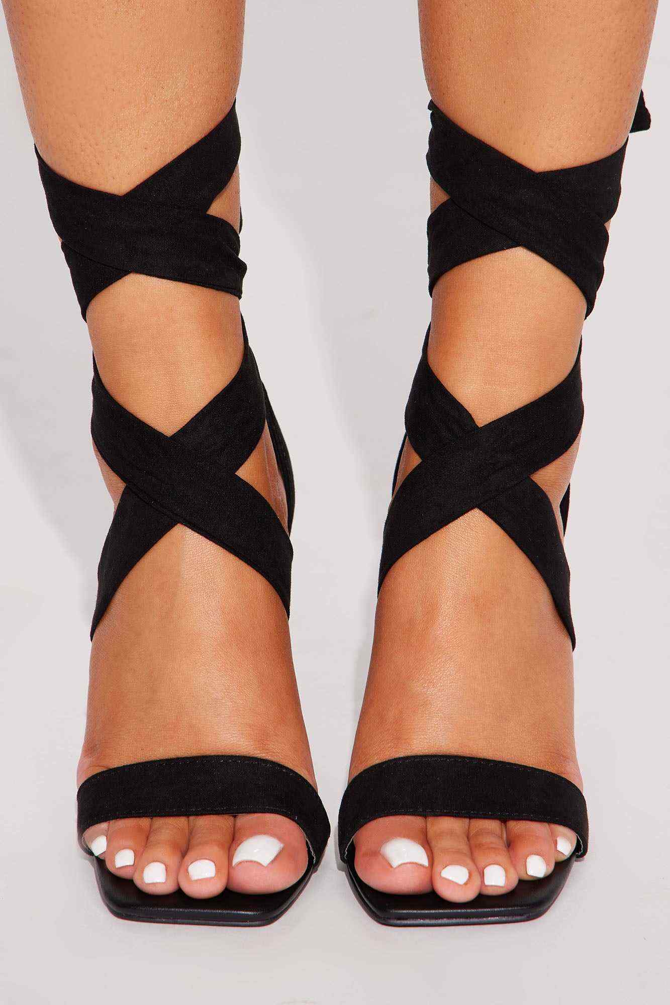 Wren Wrap Up Heels   Black