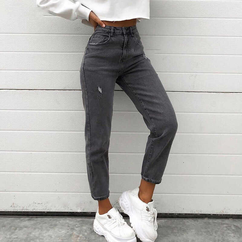 Straight-leg Mid-rise Jeans