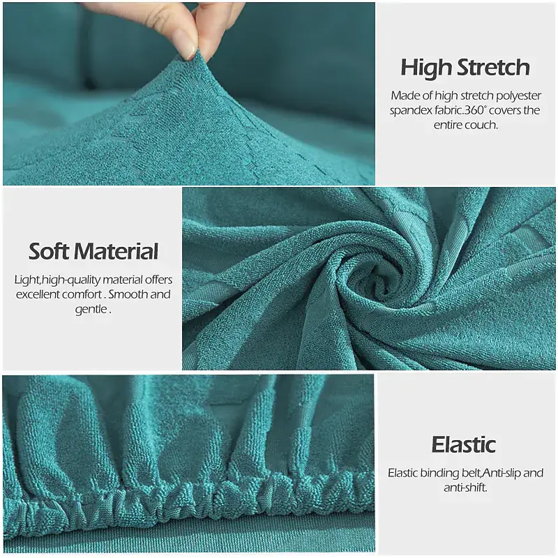 Jacquard Sofa Cushion Cover Elastic Fine Touch Sofa Protector Scratch