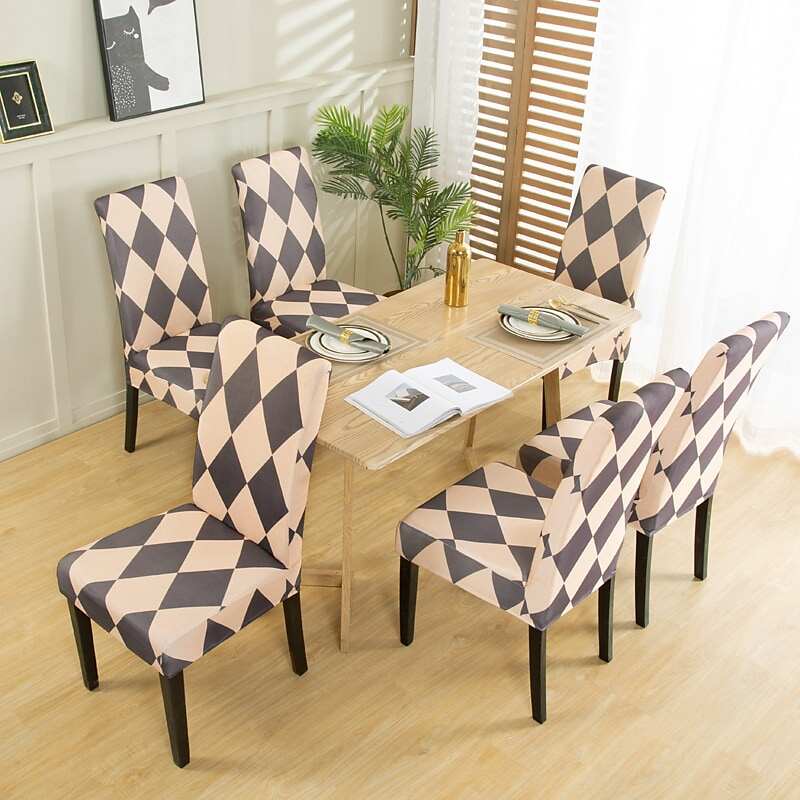 2 Pcs Stretch Kitchen Chair Cover Slipcover