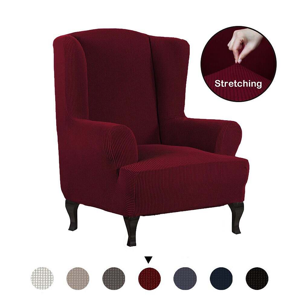 Stretch Wingback Chair Cover