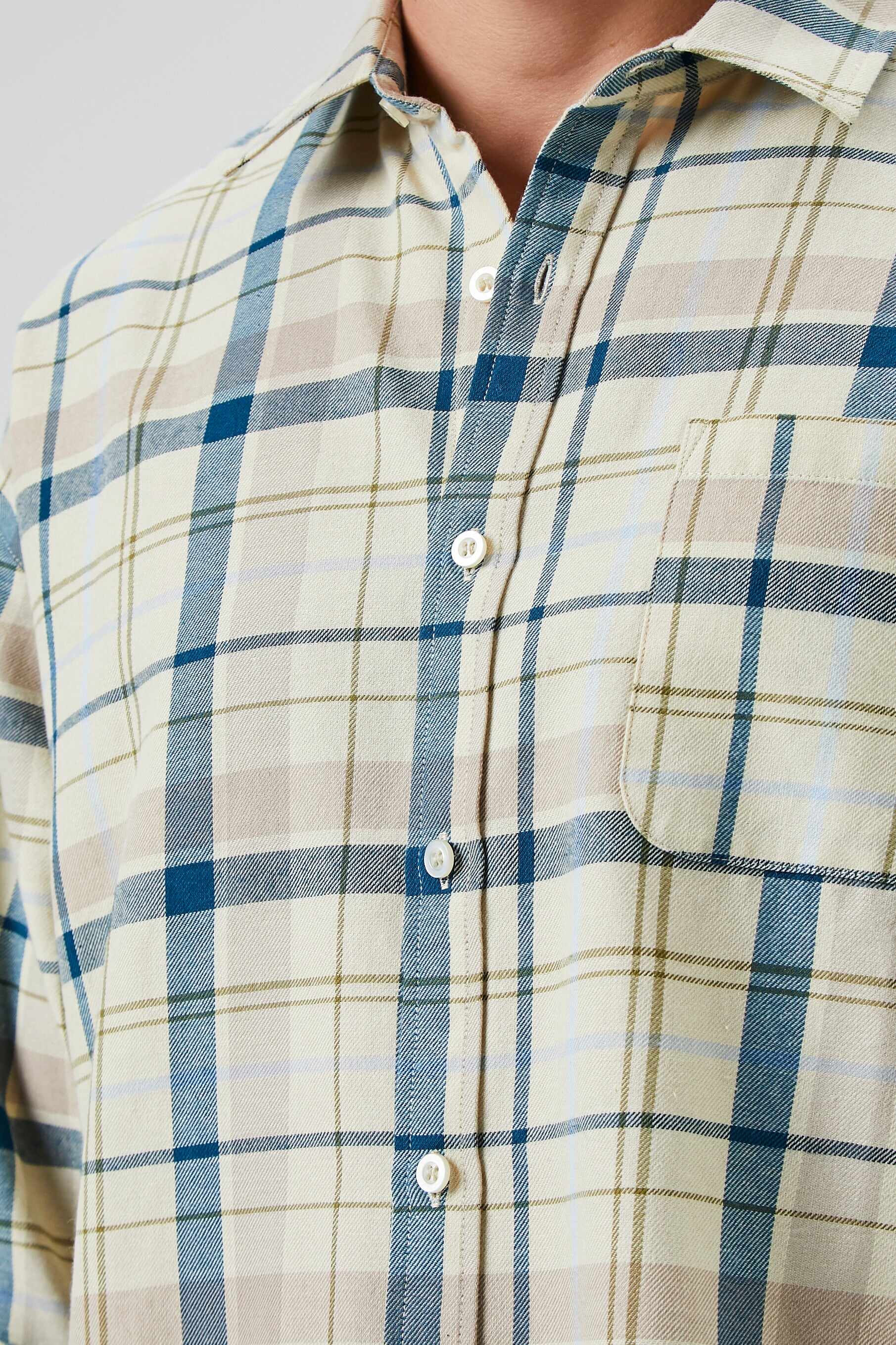 Men Apparel | Plaid Linen-Blend Shirt Taupe Forever21 - NP82776