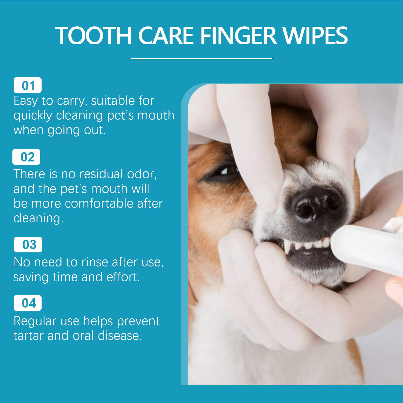 Tooth Care Finger Wipes