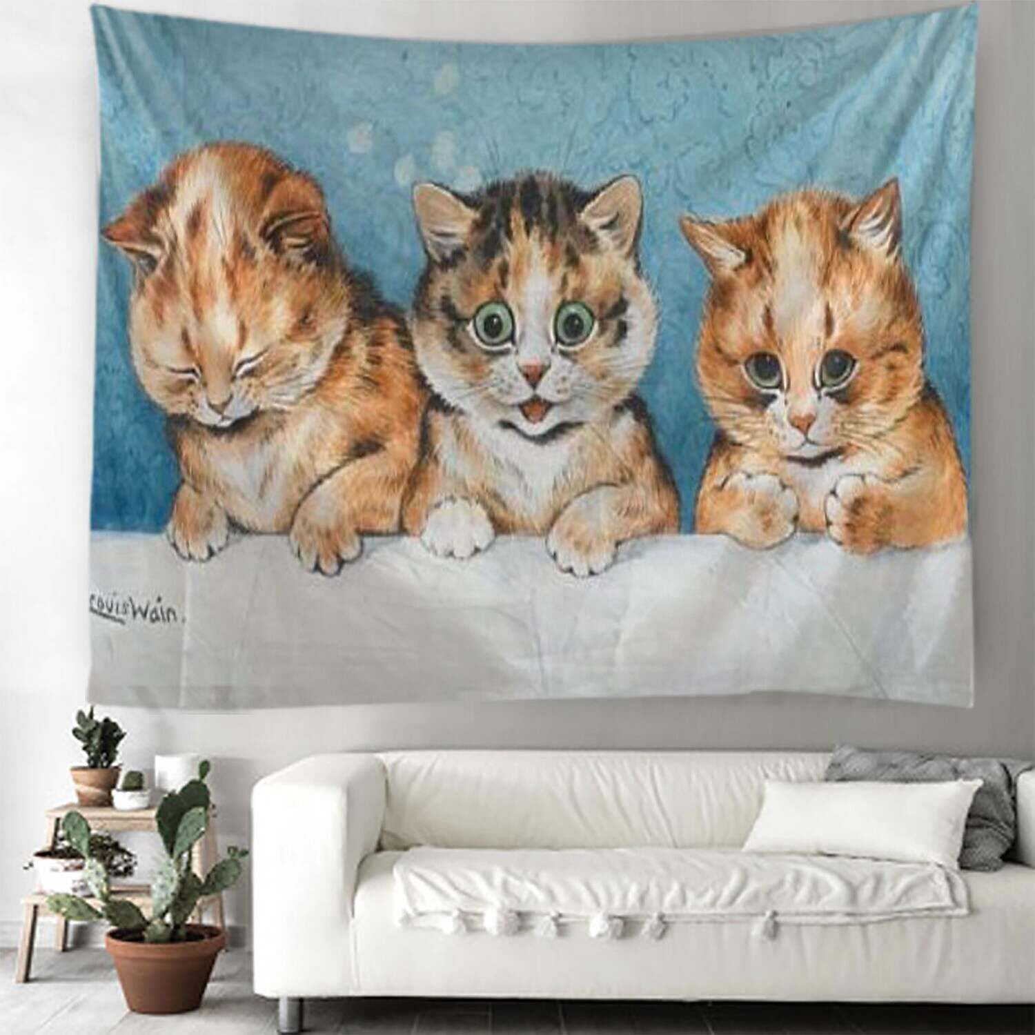 Funny Animal Large Wall Tapestry Cat Art Decor