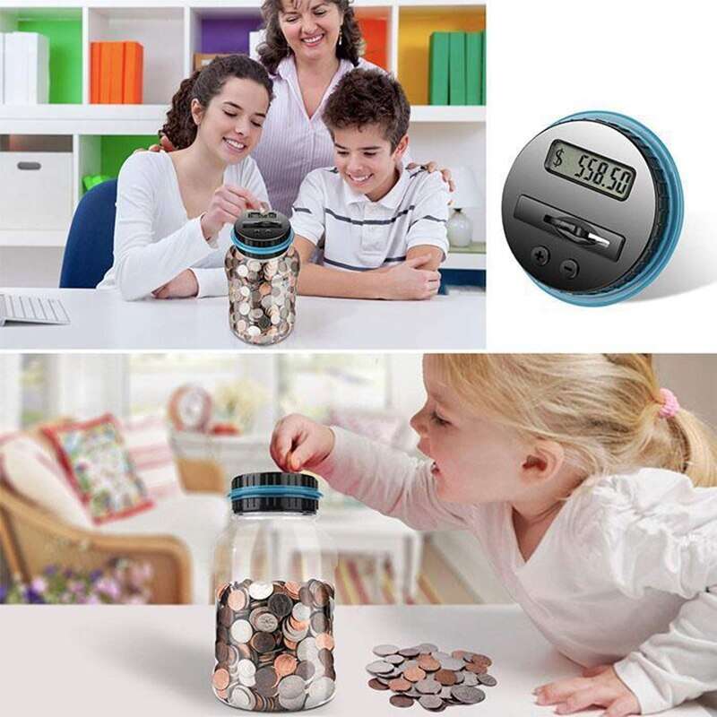 Digital Coin Counting Money Jar