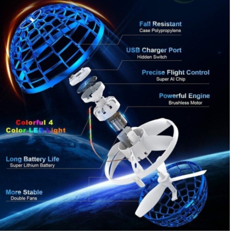 Flying Ball Boomerang Flyorb Magic With LED