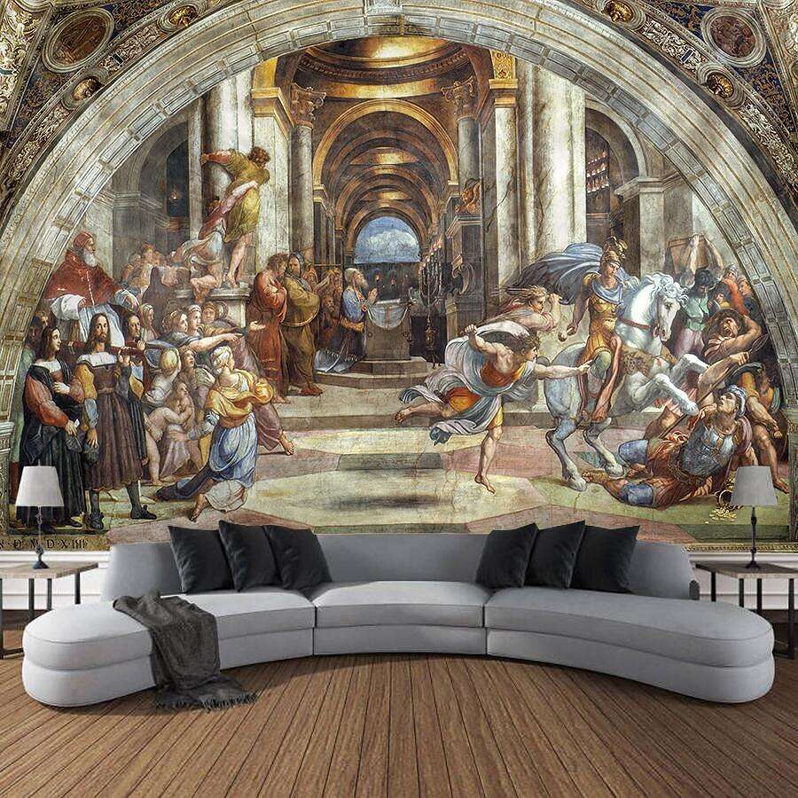 Versailles Paris France Hercules Renaissance Wall Tapestry Wall Murals Artwork Painting Design