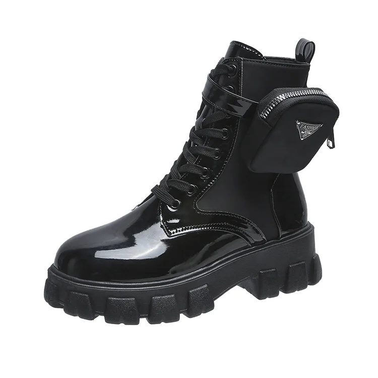 Women's Pocket Platform Martin Boots