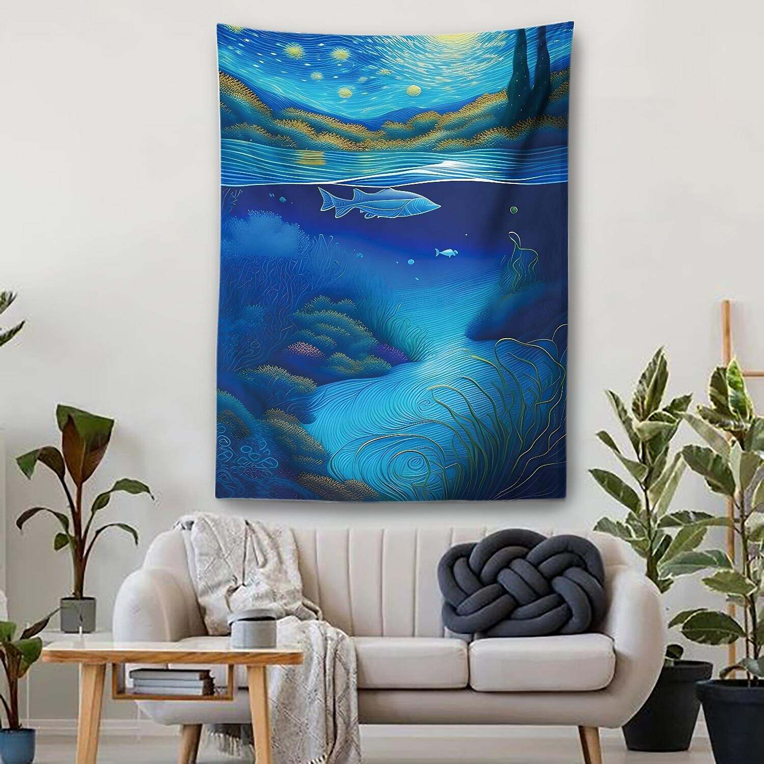 Ocean Fish Wall Tapestry Art Decor