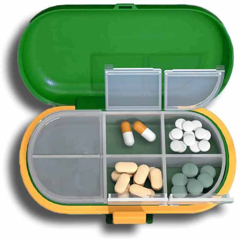 4 Compartments Portable Travel Pill Organizer