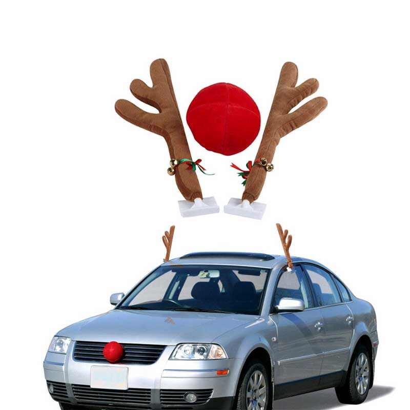 Christmas Car Decorations Reindeer Set