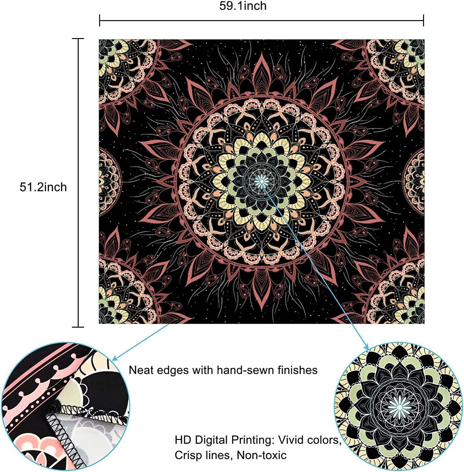 Mandala Bohemian Wall Tapestry