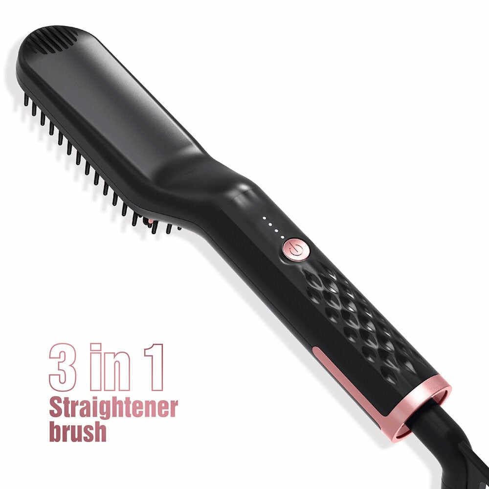 BEARD AND HAIR STRAIGHTENER BRUSH