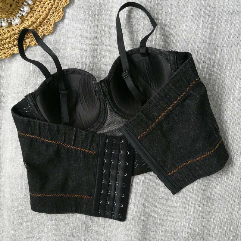 Black Sexy Solid Backless Spaghetti Strap Tops