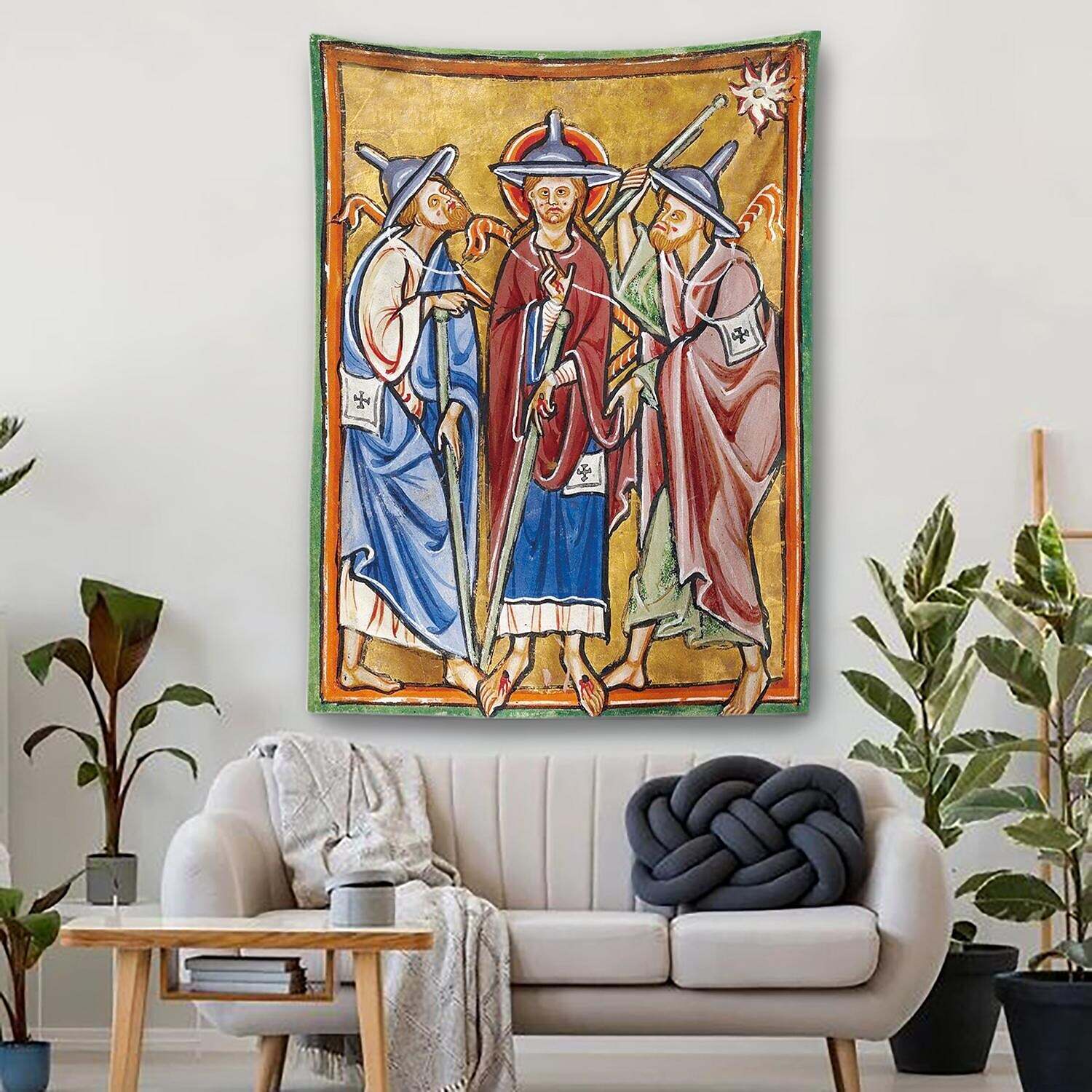 Medieval Painting Wall Tapestry Art Decor