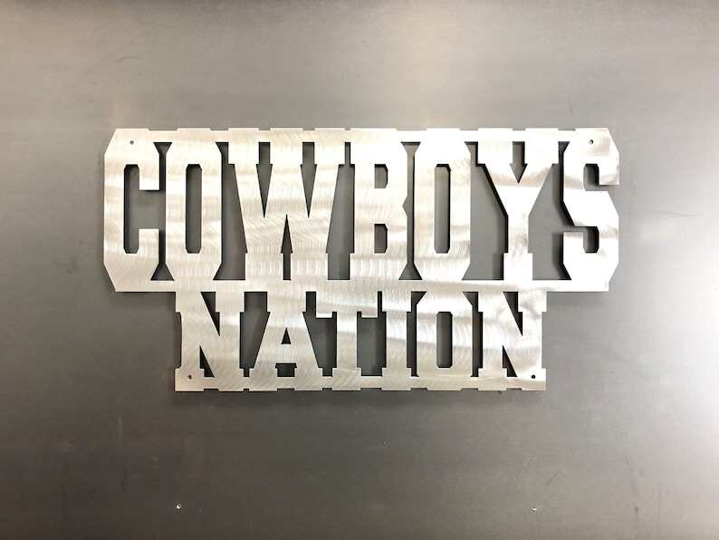 Cowboys Sign Cowboys Nation!! Show your pride and make the guys salivate over your man cave steel!! Your School or Team Mascot