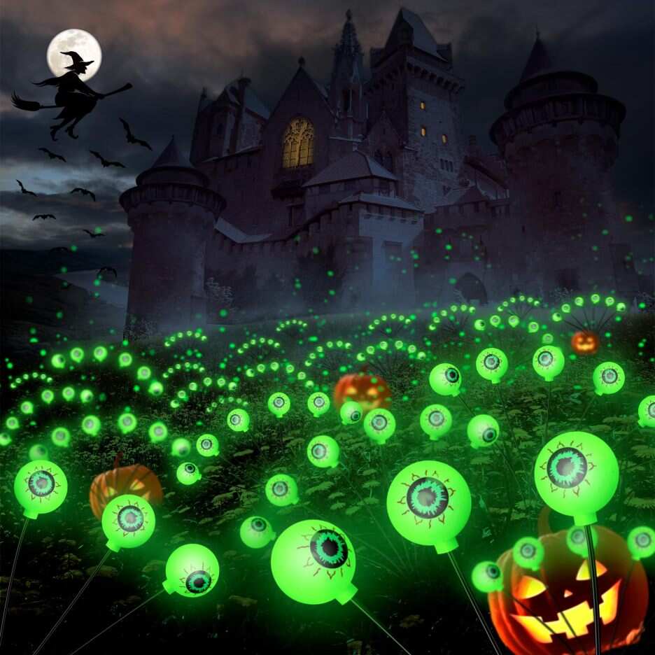 😈Early Halloween 50% OFF-Sale👻Halloween Solar Powered Scary Eyeball Lights